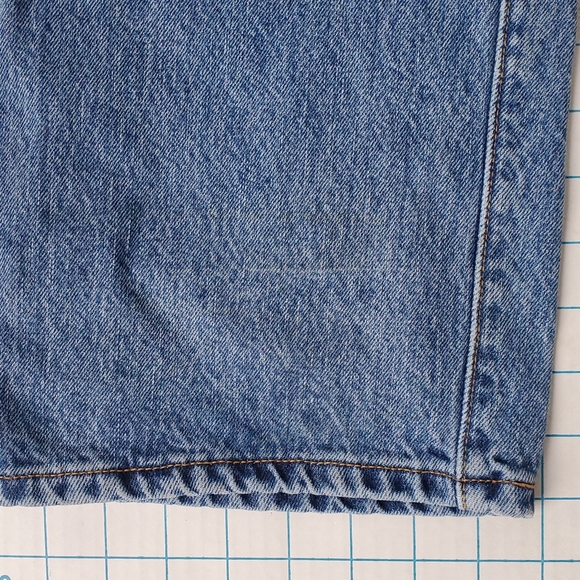 Levi's 501 Button Fly Straight Jeans 34x32 Men's Red Tab Denim Vintage Stained - Picture 12 of 16